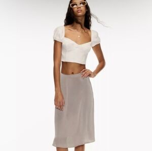 Aritzia Wilfred Movement Midi Skirt - Grey